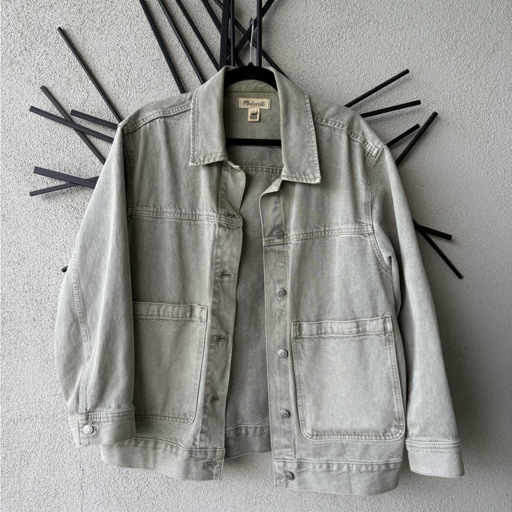Gray/Green Denim Jacket